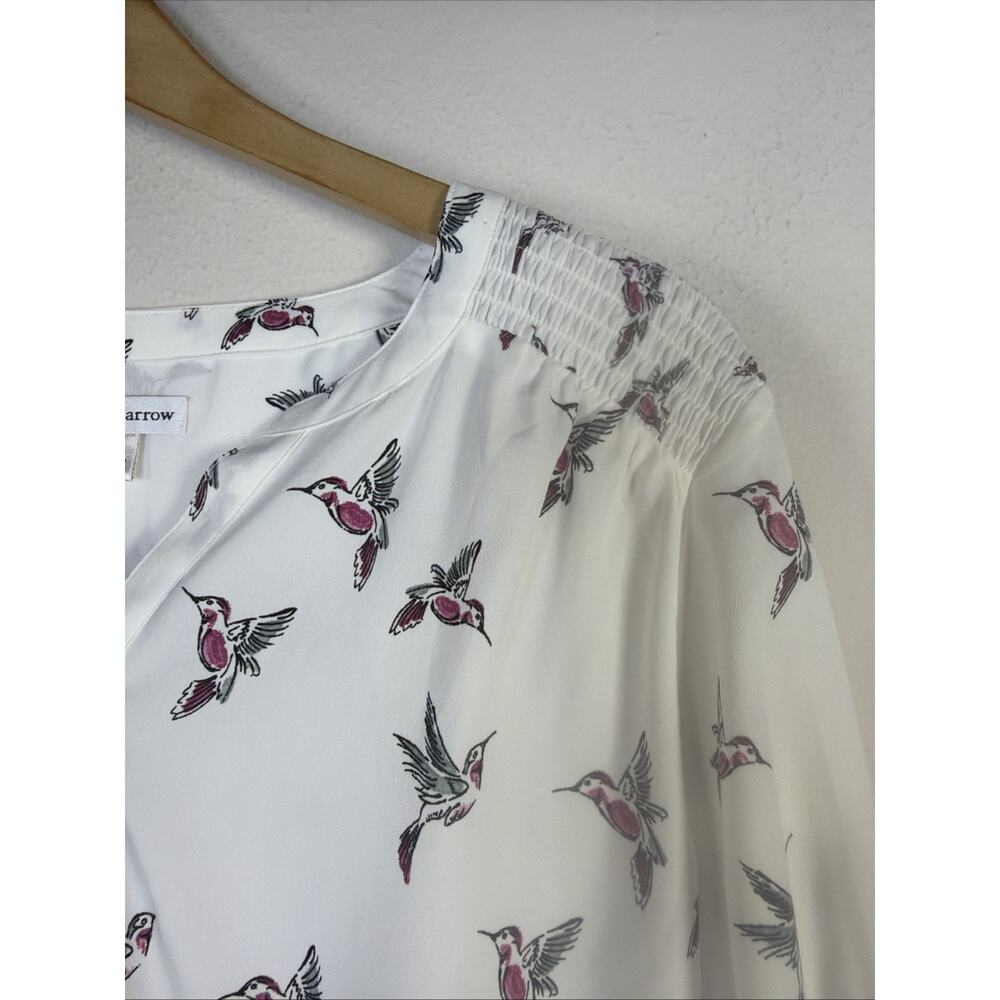 Croft & Barrow humming bird Large Blouse Shirt Top bohemian cottagecore NWT - Picture 7 of 13